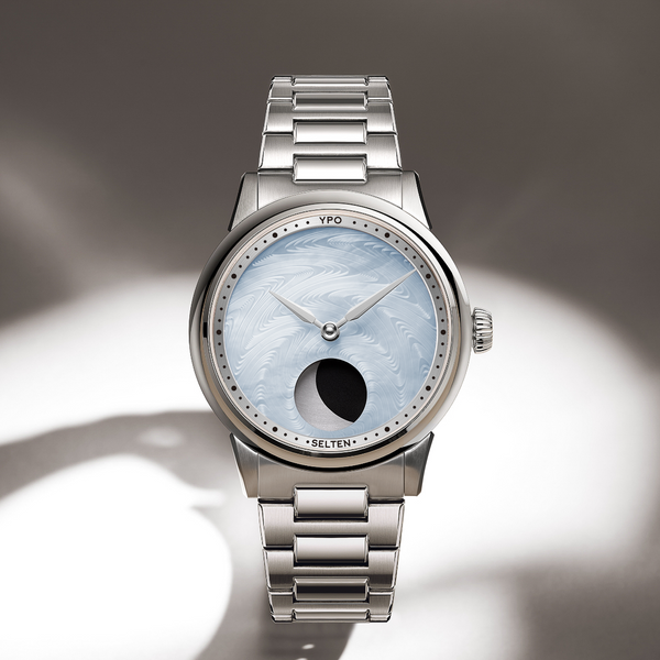 M1 Moonphase - CNC Guilloche MoP (Blue Glacier)